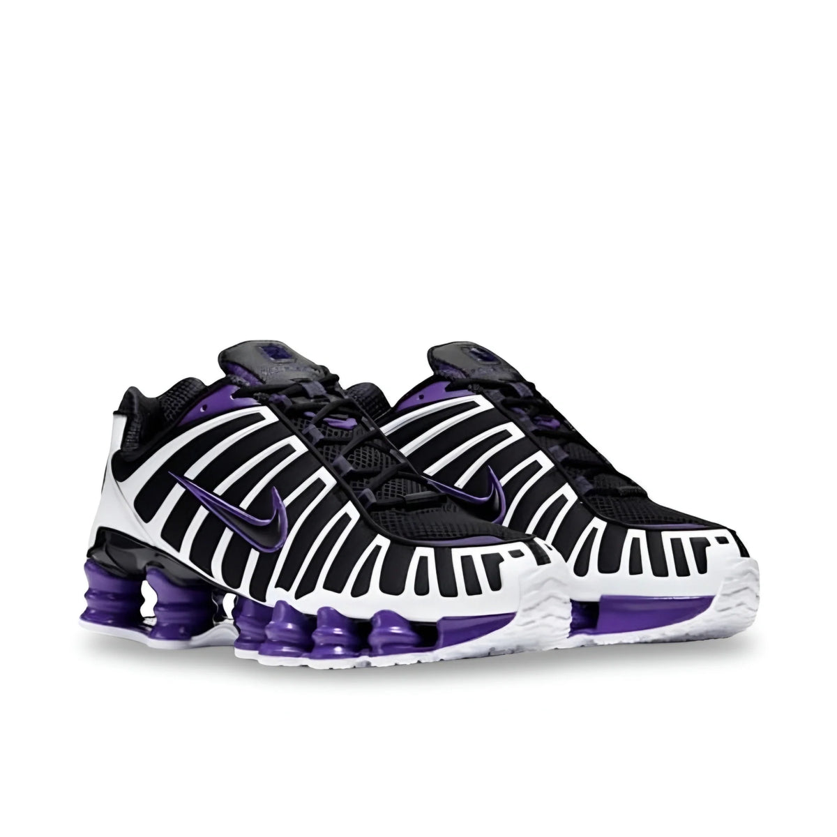 Nike Shox TL Black Court Purple - angled view
