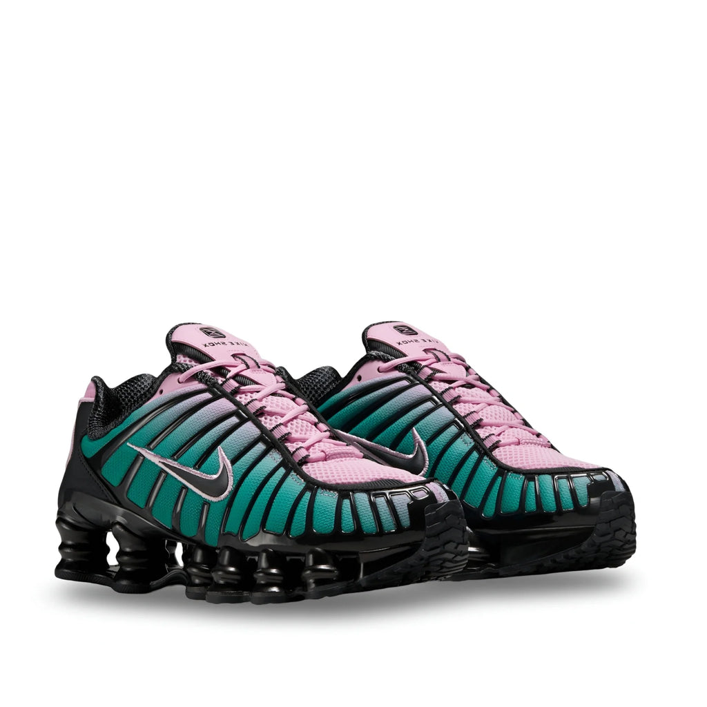 Nike Shox TL Fade Green Pink - angled view