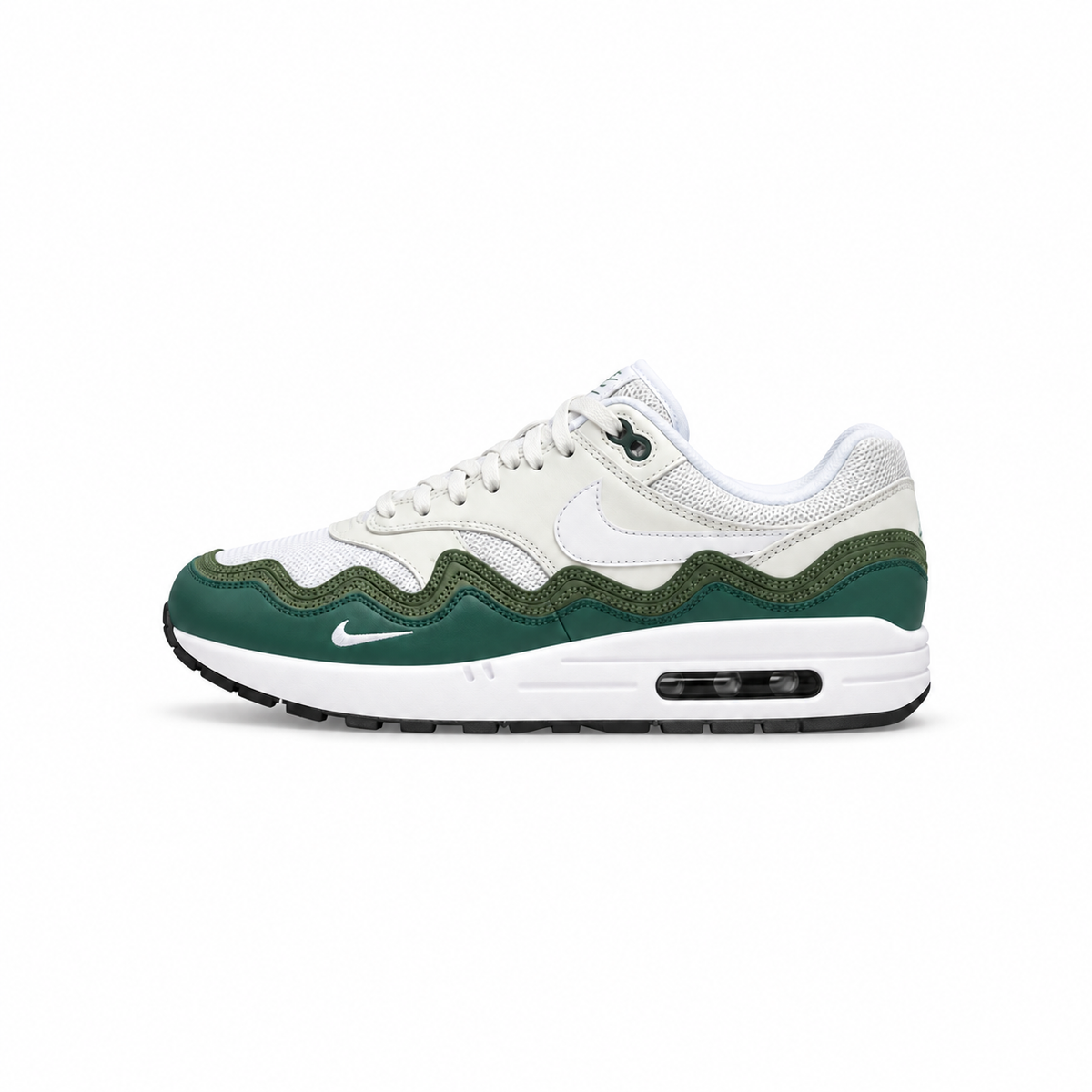 Nike Air Max 1 Patta Waves Green White - left-facing side view