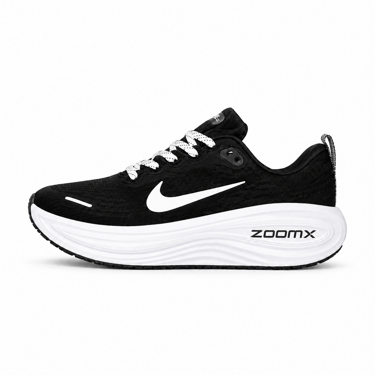 Nike Vomero Plus Black White - left-facing side view