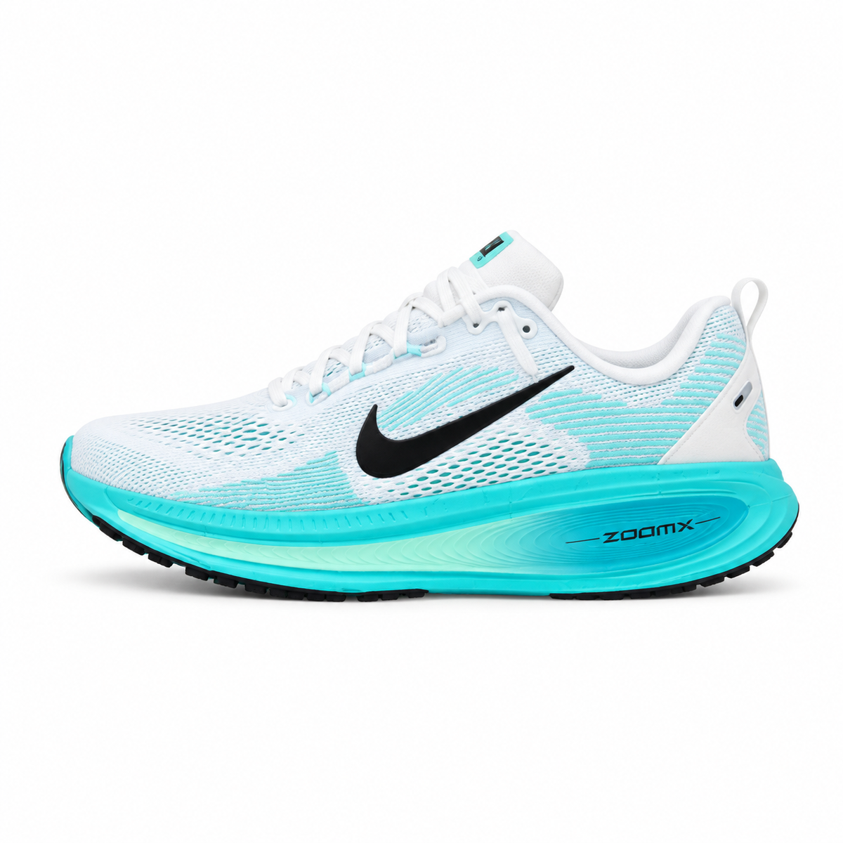 Nike Vomero Plus White Aqua - left-facing side view