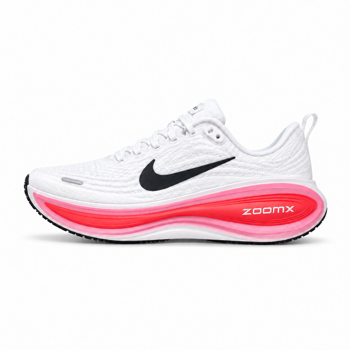 Nike Vomero Plus White Pink Crimson - left-facing side view