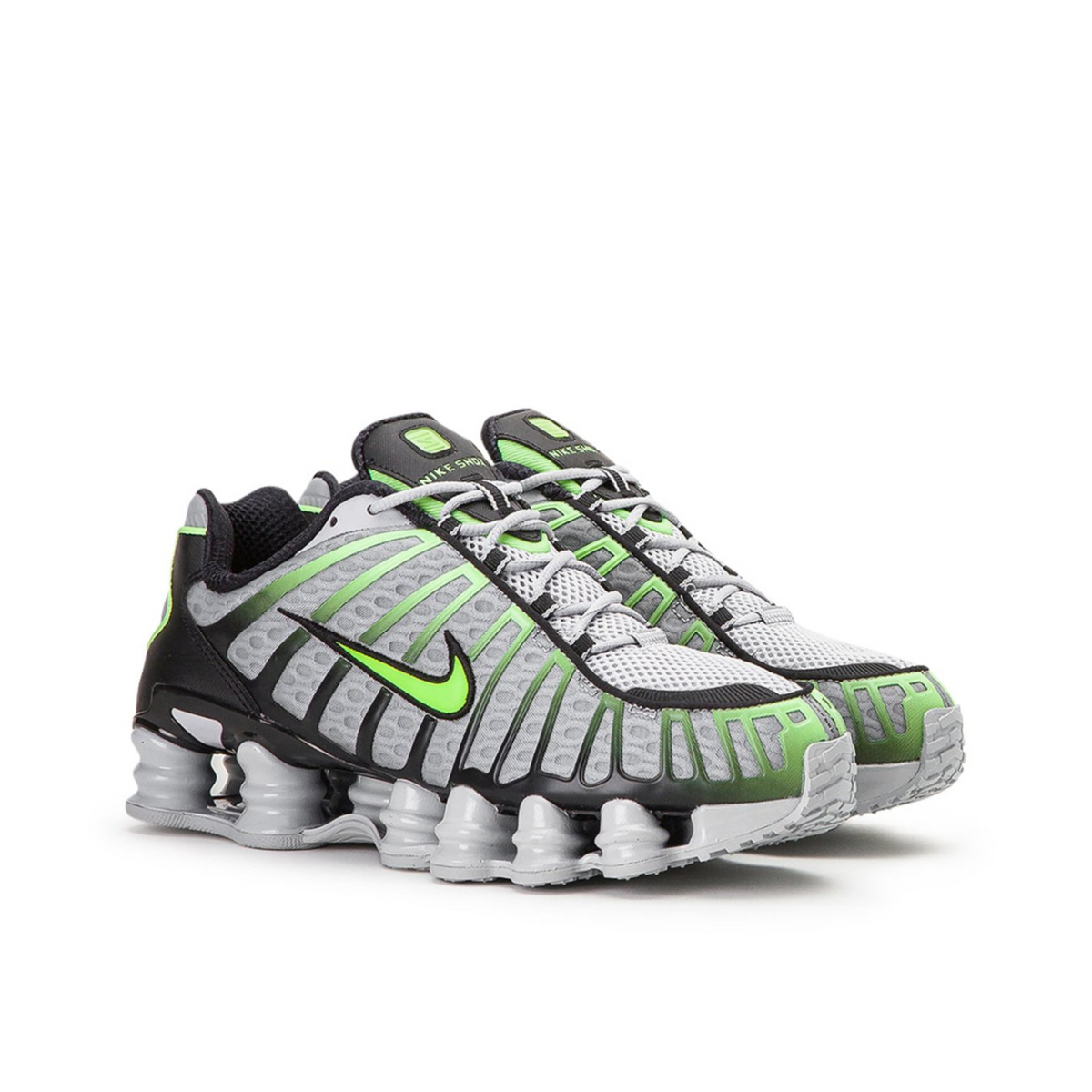 Nike Shox TL Grey Green - angled view