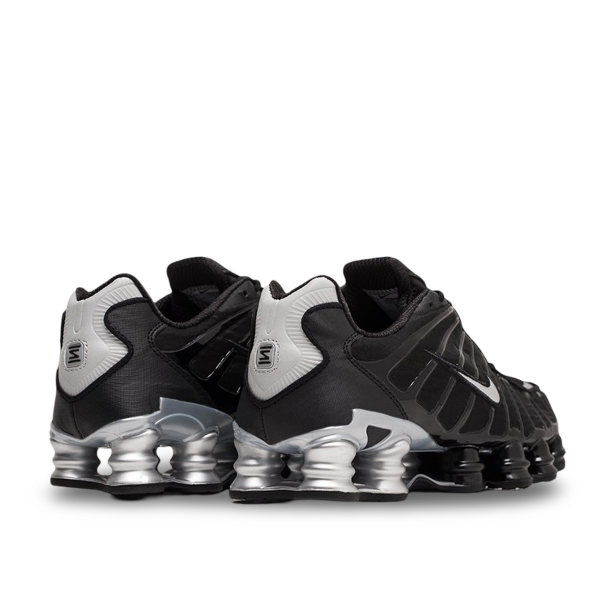 Nike Shox TL Black Metallic Silver - rear view