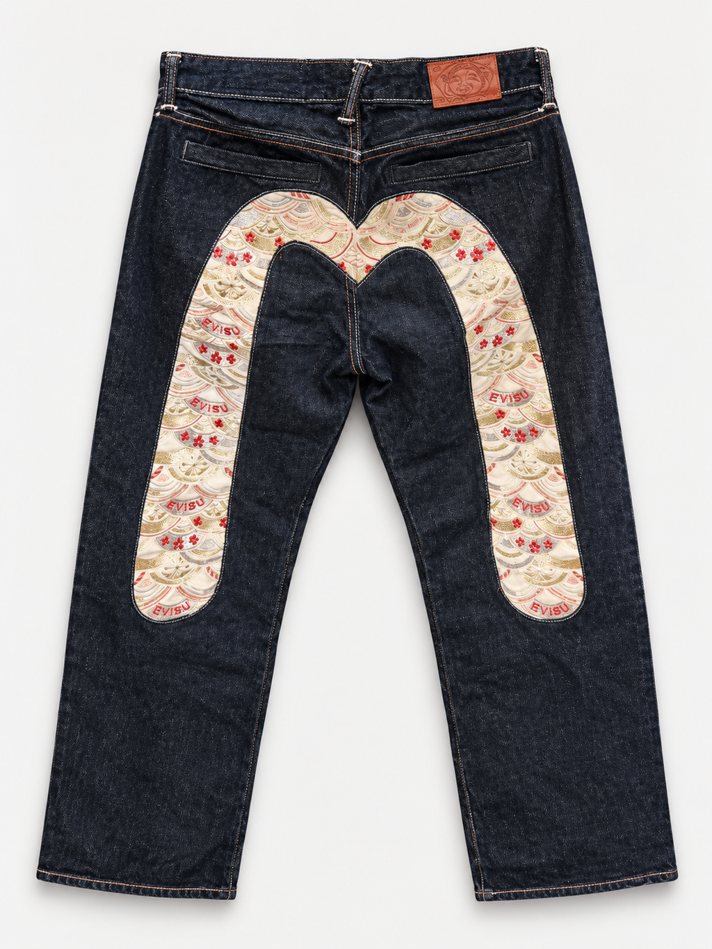 EVISU Gold Brocade Daicock Jeans - Dark Indigo