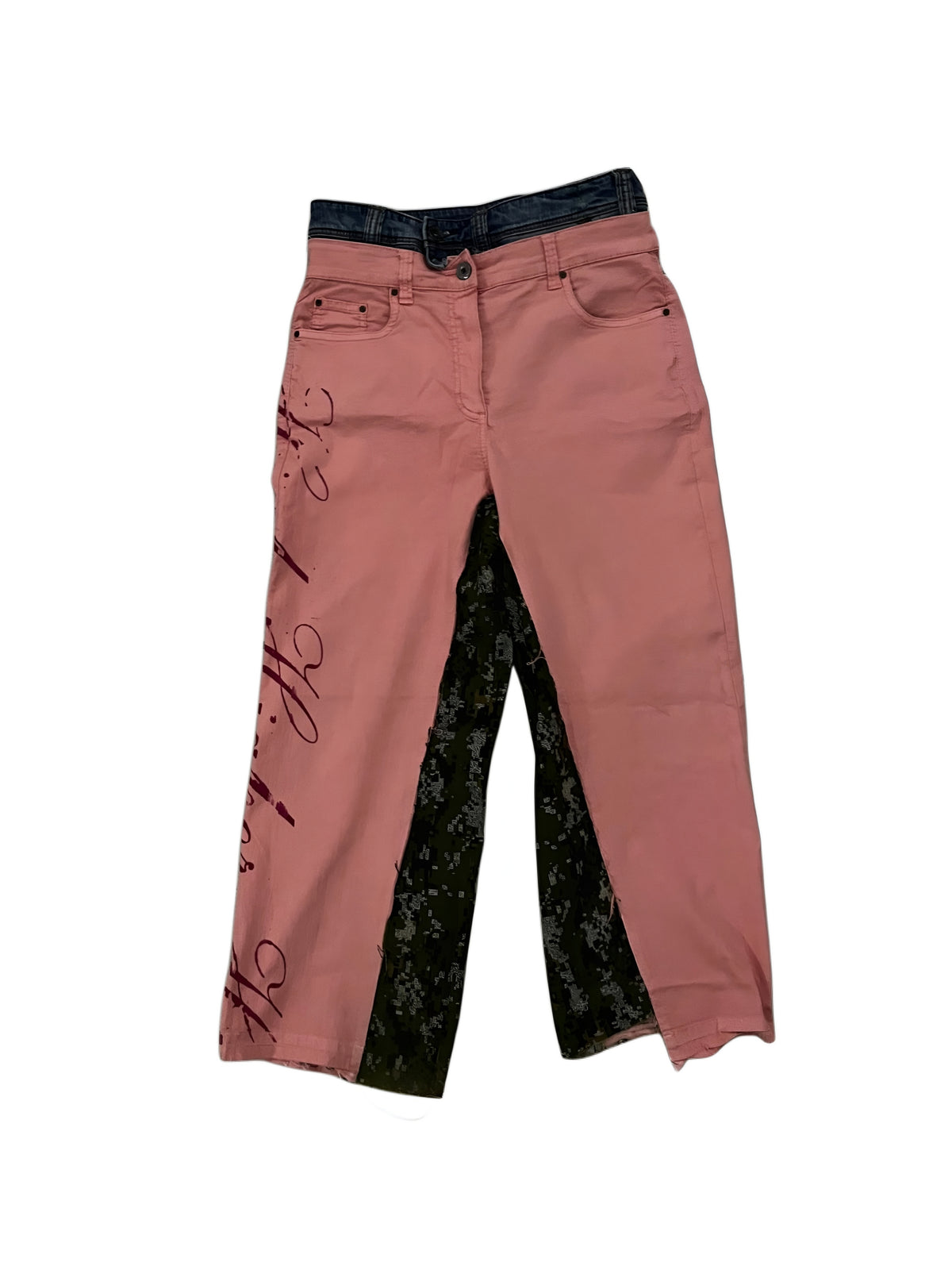 Gaziverse White Red straight Jeans
