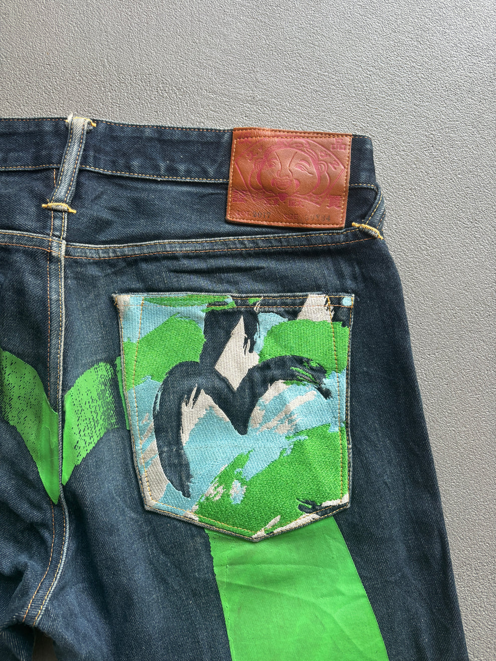 EVISU Green Daicock Jeans