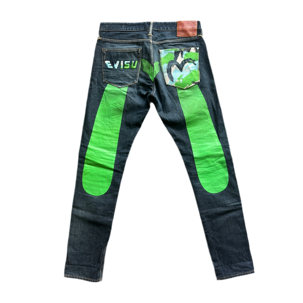 EVISU Green Daicock Jeans
