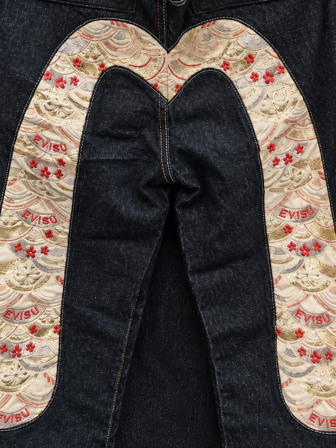 EVISU Gold Brocade Daicock Jeans - Dark Indigo
