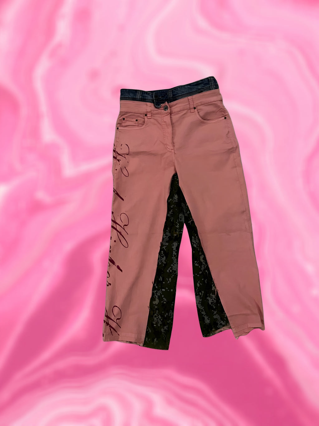 Gaziverse White Red straight Jeans