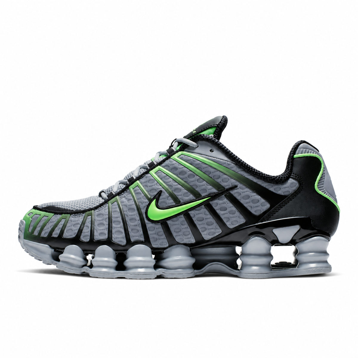 Nike Shox TL Grey Green - side view